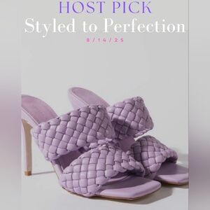 NIB Azalea Wang Braided Mules - Lilac sz. 8.5